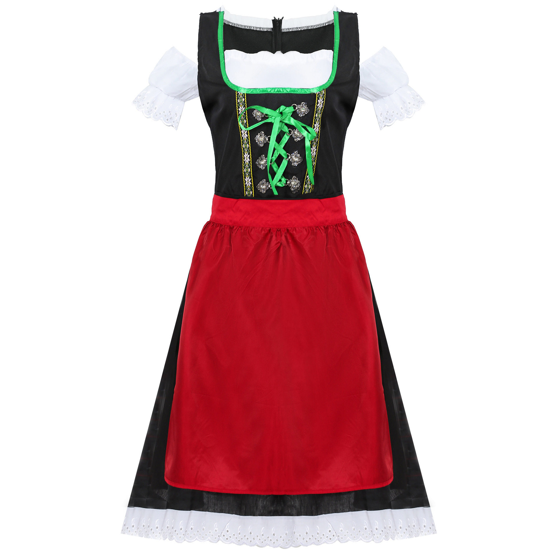 S-3XL德国巴伐利亚啤酒节服装 慕尼黑狂欢服饰餐厅女佣女仆COS