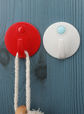 门后挂钩强力粘胶免打孔宿舍白红色无痕墙壁上承重卧室衣服粘钩子