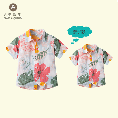 洋气亲子装衬衫英伦风父子装兄弟