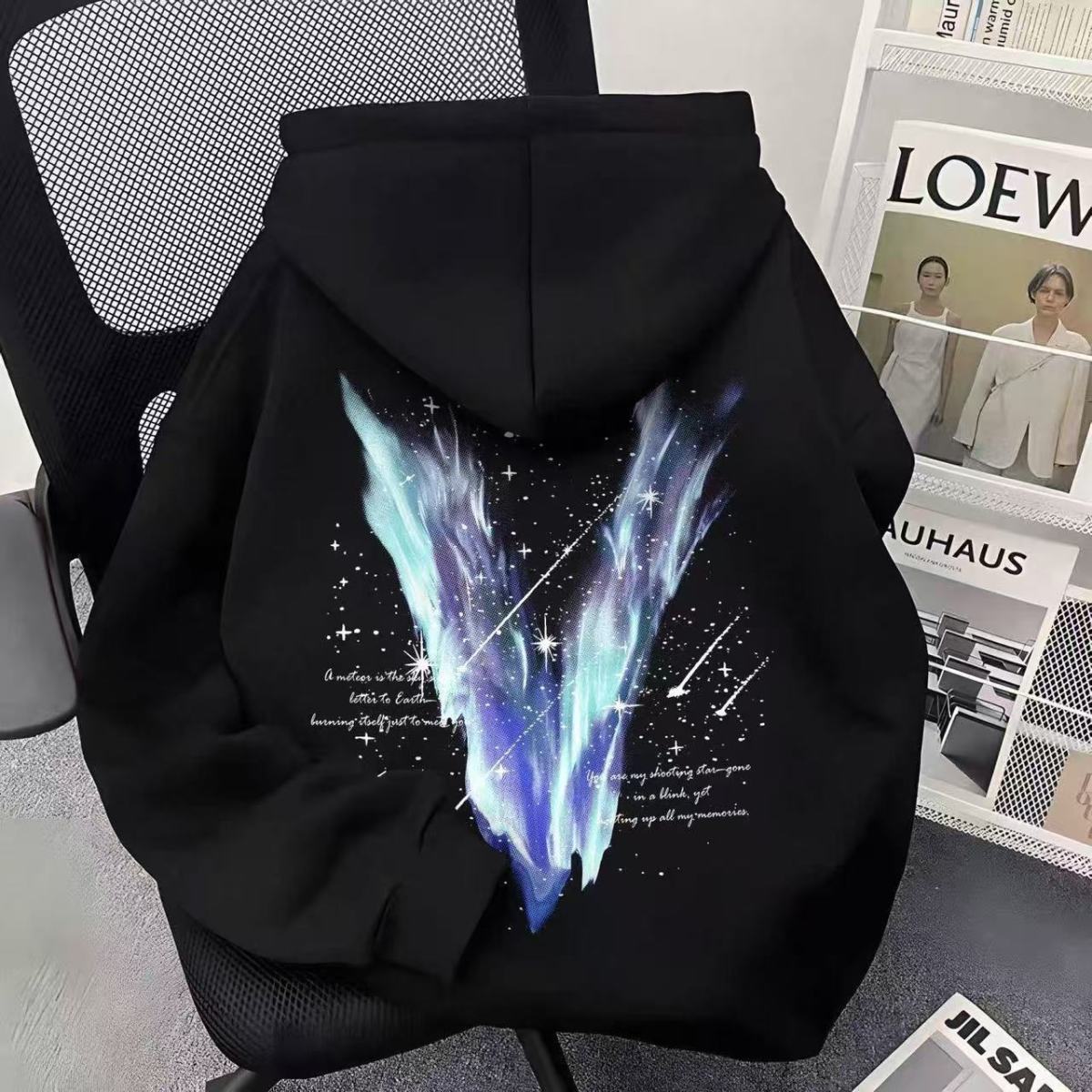 银狐绒聚群韩版宽松连帽卫衣