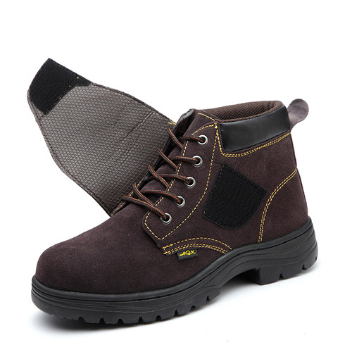 电焊工真皮防砸防刺穿劳保鞋