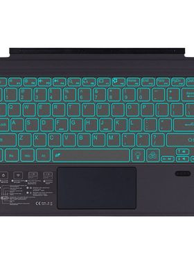适用微软surface pro34567蓝牙键盘 pro2017七彩发光触摸蓝牙键盘