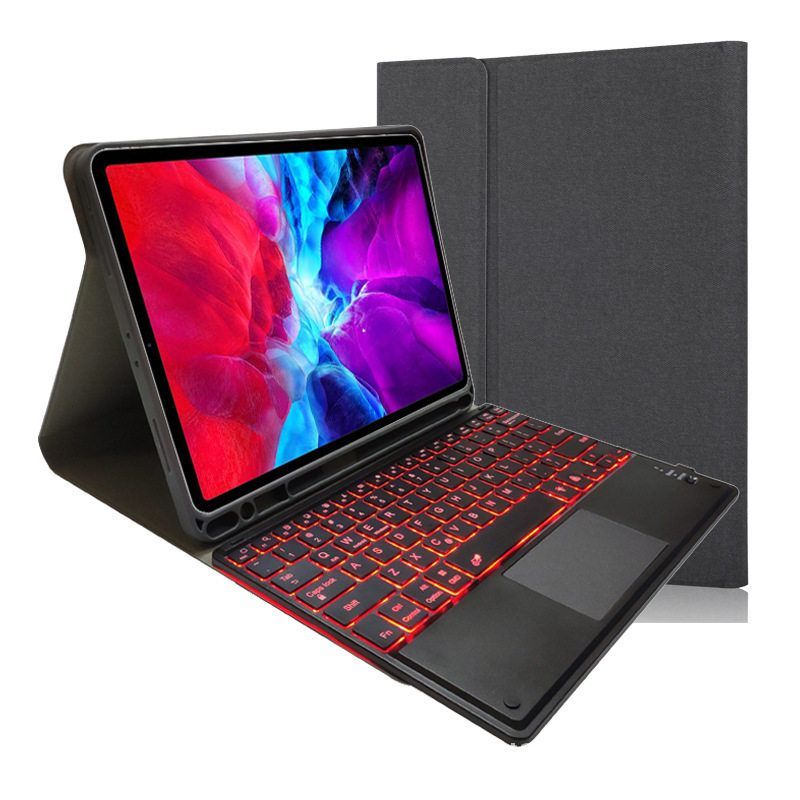 适用2022ipad 10.2触摸版背光蓝牙键盘air5笔槽老款pro12.9保护套