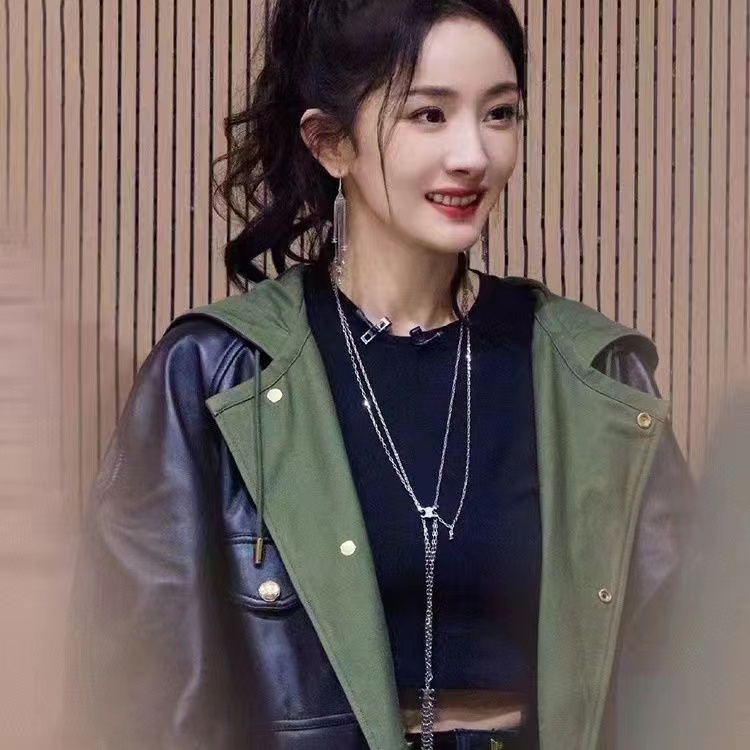 丽西娅娜中长款真皮皮衣
