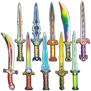 泡沫仿真刀剑盾牌EVA武器兵器男女孩游戏玩具儿童幼儿园表演道具