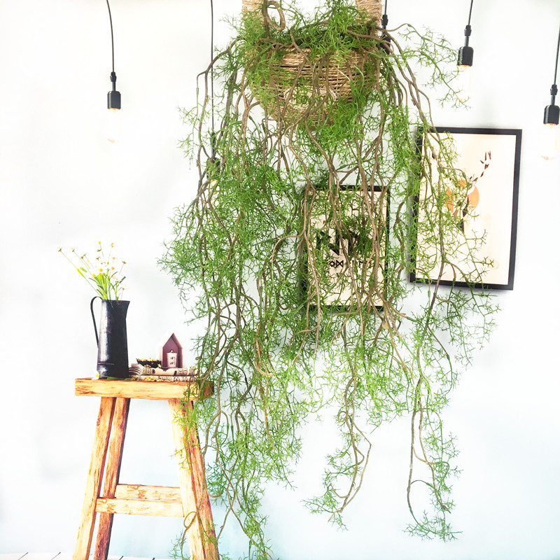 黑骨芒水草假绿植物管道塑料花