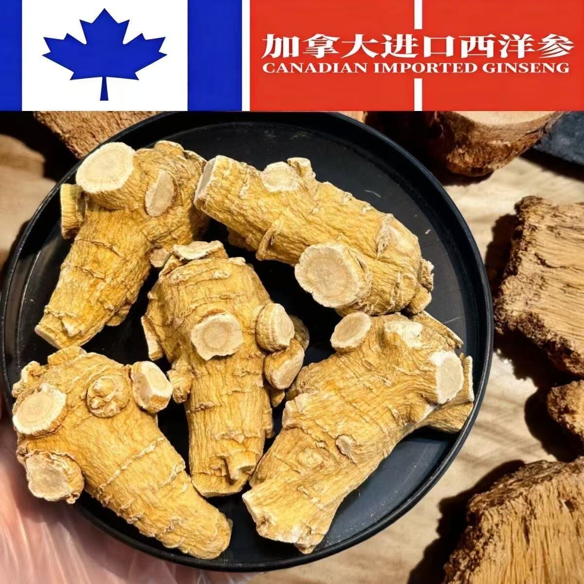 进口加拿大西洋参粒头正宗加拿大进口花旗参短枝参片打粉