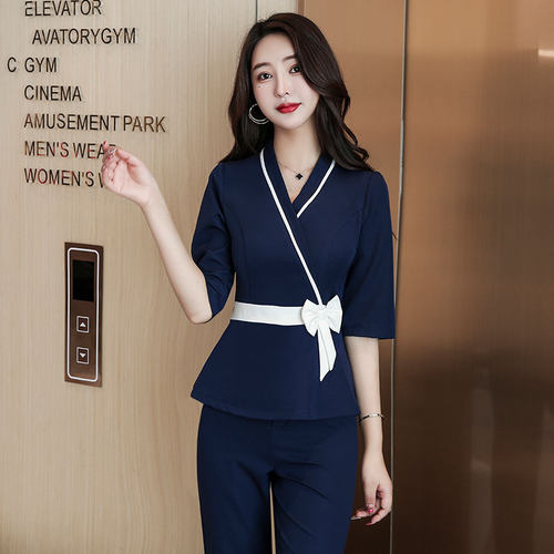 秋冬气质高端养生馆美容院工作服