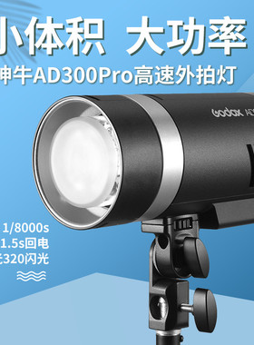 神牛AD300PRO外拍闪光灯户外人像影棚摄影灯高速TTL测光锂电便携