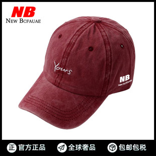 New Bcfauae NB官方正品复古咔叽鸭舌帽休闲男水洗遮阳棒球帽子女