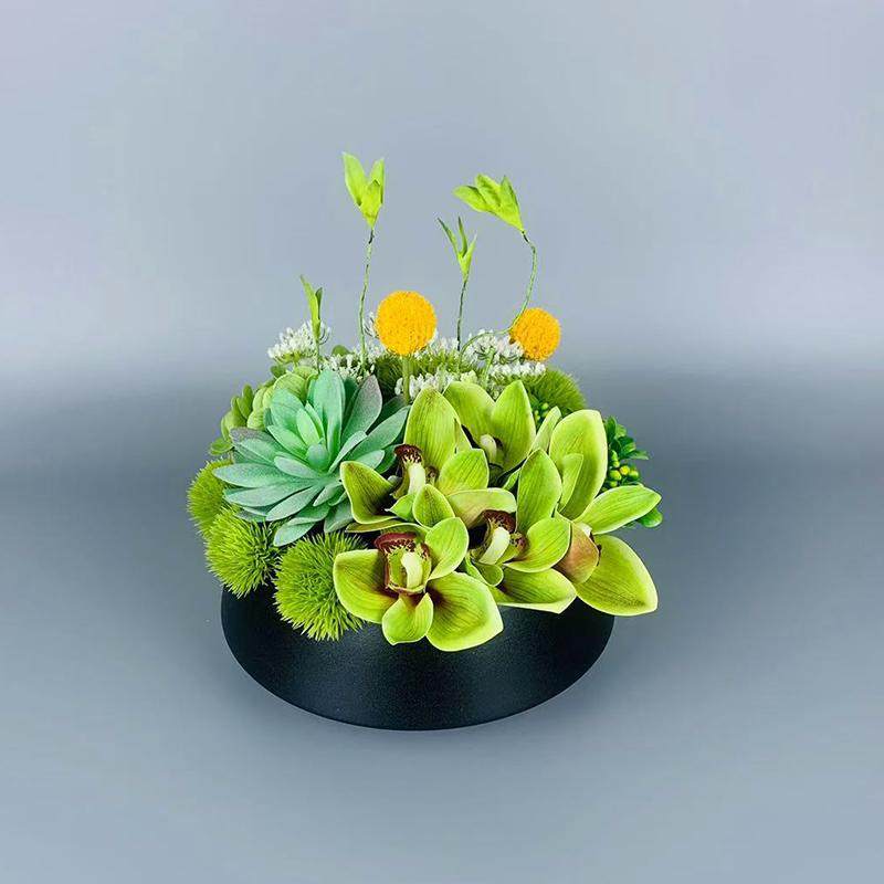 酒店圆桌转盘仿真花餐桌花摆花高端中式中间摆件装饰花创意茶桌花,家居饰品,餐桌花艺,淘宝优惠券,粉丝福利购,淘宝优惠卷