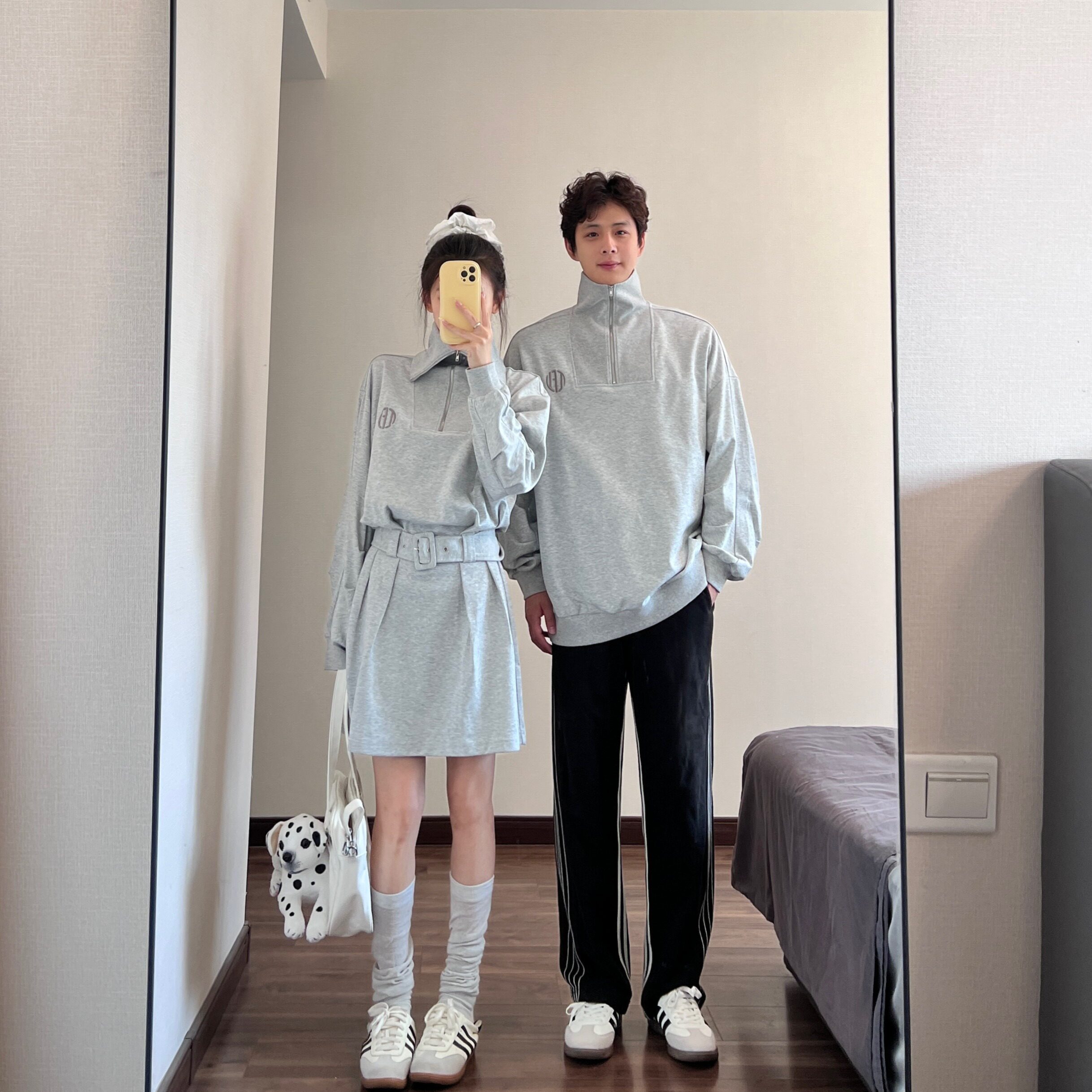 情侣装美式百搭设计感长袖重磅卫衣男女宽松2025秋