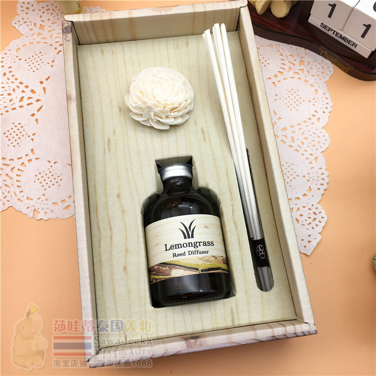 泰国原装正品 Phutawan纯天然植物精油藤条无火香薰高档礼盒玫瑰