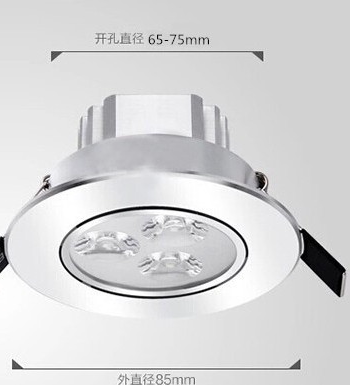 低压12V24V220VLED天花射灯3W嵌入式筒灯开孔6 /7 公分背景牛眼灯