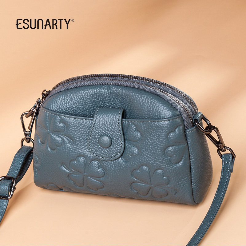 真皮四叶草压花小包2025新款时尚简约中年妈妈包多隔层斜挎手机包,箱包皮具/热销女包/男包,通用款女包,淘宝优惠券,粉丝福利购,淘宝优惠卷