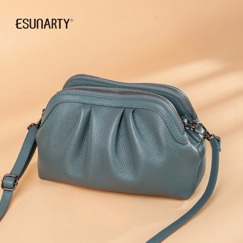 esunarty休闲真皮斜挎包包