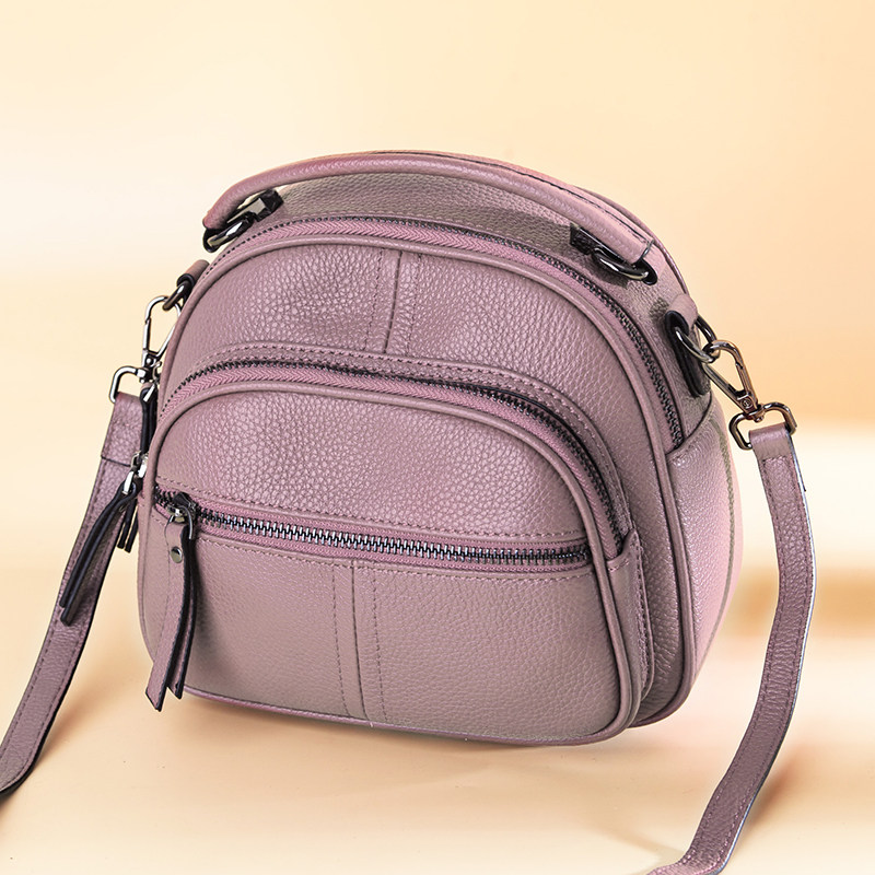 真皮双肩包2025新款潮时尚女包斜挎小包包手提单肩休闲质感小背包 - ESUNARTY真皮女包出品