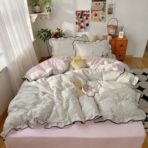 4.10姗姗推荐 2026春季新款 大花边四件套2米×2.3米