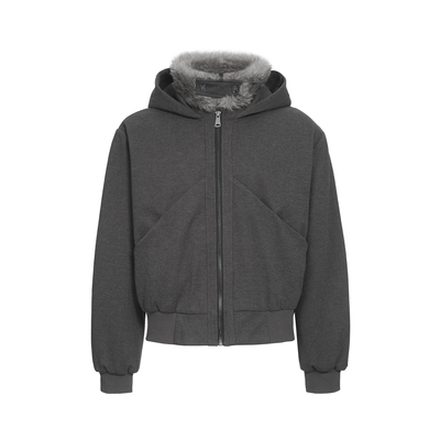 TZ killer TurtleneckCoat 立领棉服外套 结构毛绒领连帽上衣冬