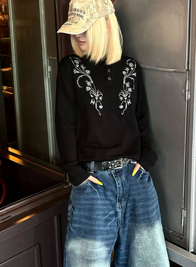 TZ killer Twig Floral 白枝花卉刺绣针织衫 圆领百搭老钱短袖T恤