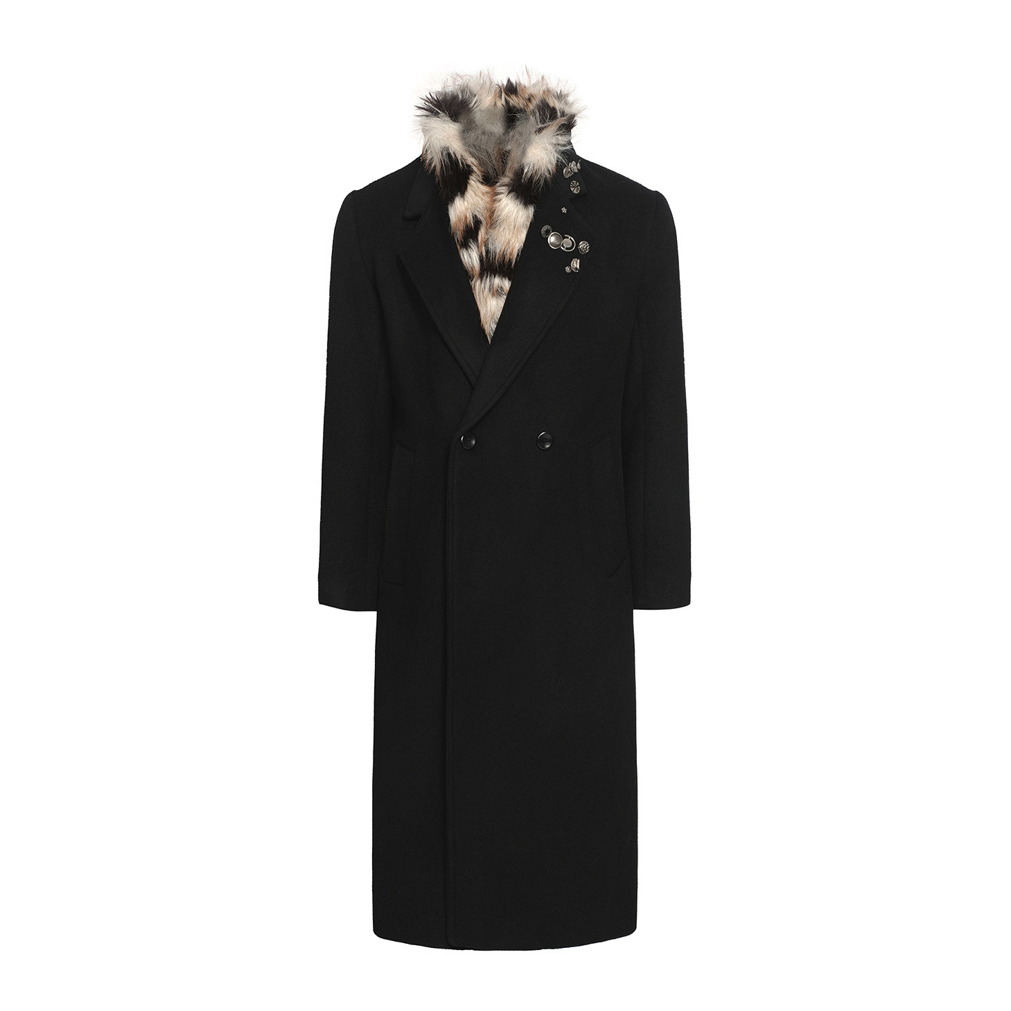 TZ killer 65%羊毛「陨星」金属扣大衣 毛呢长款黑色百搭外套秋冬,男装,毛呢大衣,淘宝优惠券,粉丝福利购,淘宝优惠卷