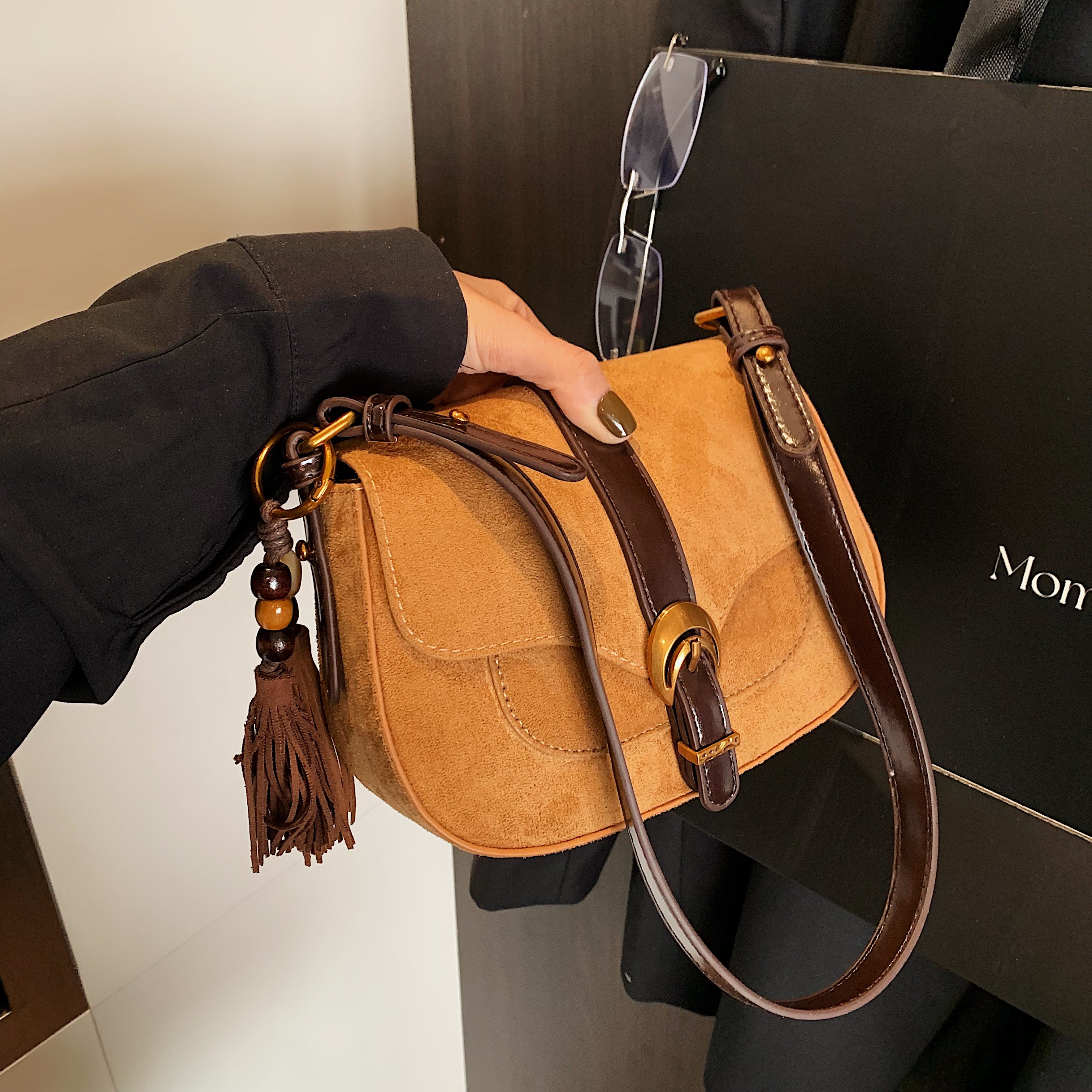 包包女2025新款潮流复古小众单肩马鞍包高级感轻奢时尚百搭斜挎包,箱包皮具/热销女包/男包,通用款女包,淘宝优惠券,粉丝福利购,淘宝优惠卷