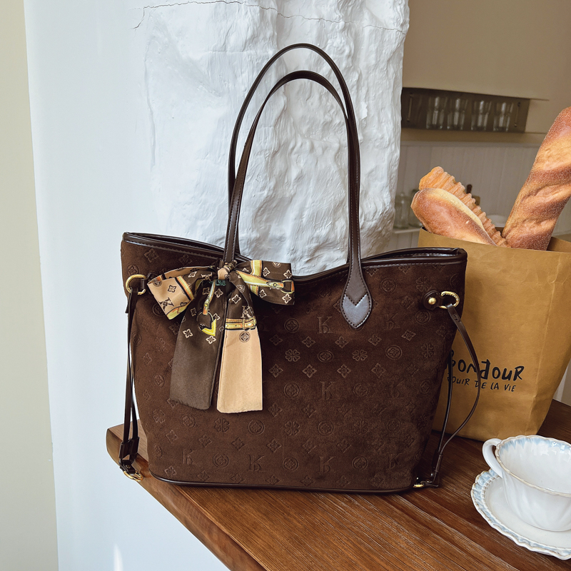 LAOYJA复古磨砂大容量印花托特包