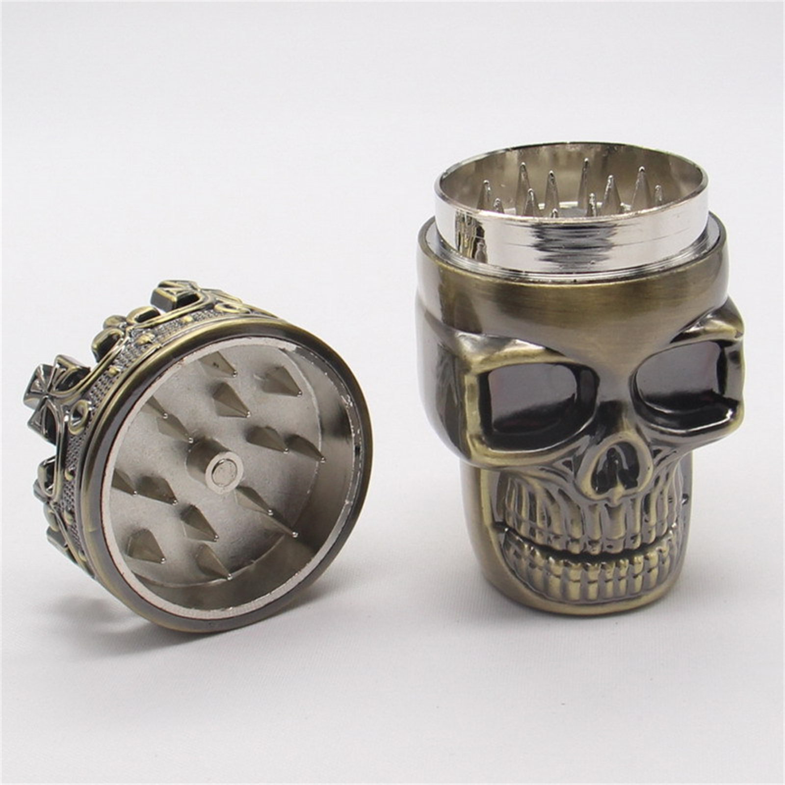 thumbnail for New Skull Shaped Plastic Grinder, Three-Layer Plastic Grinder, Two Colors to Choose from
