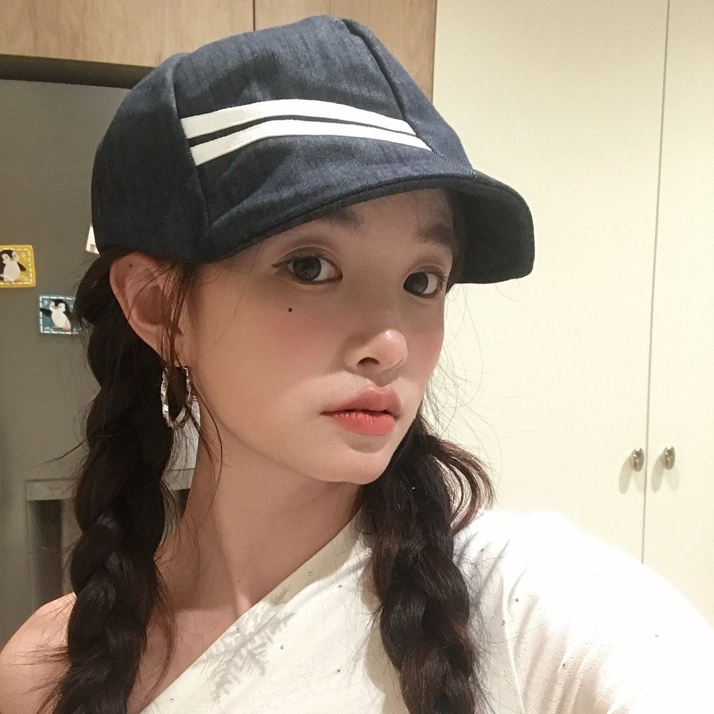 升级版条纹短檐防晒显脸小棒球帽