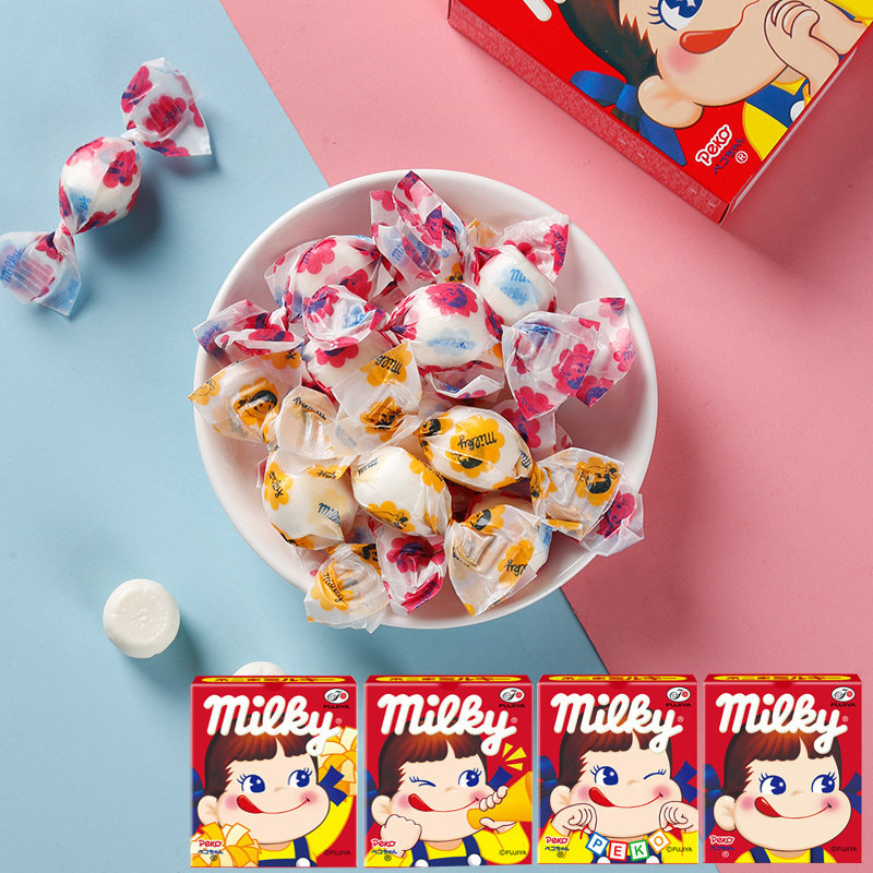 日本进口不二家牛奶糖特浓原味儿童牛乳糖网红爆款结婚喜糖礼盒