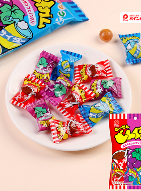 日本进口PINE佩茵汽水泡泡糖夹心碳酸葡萄可乐味硬糖休闲小零食