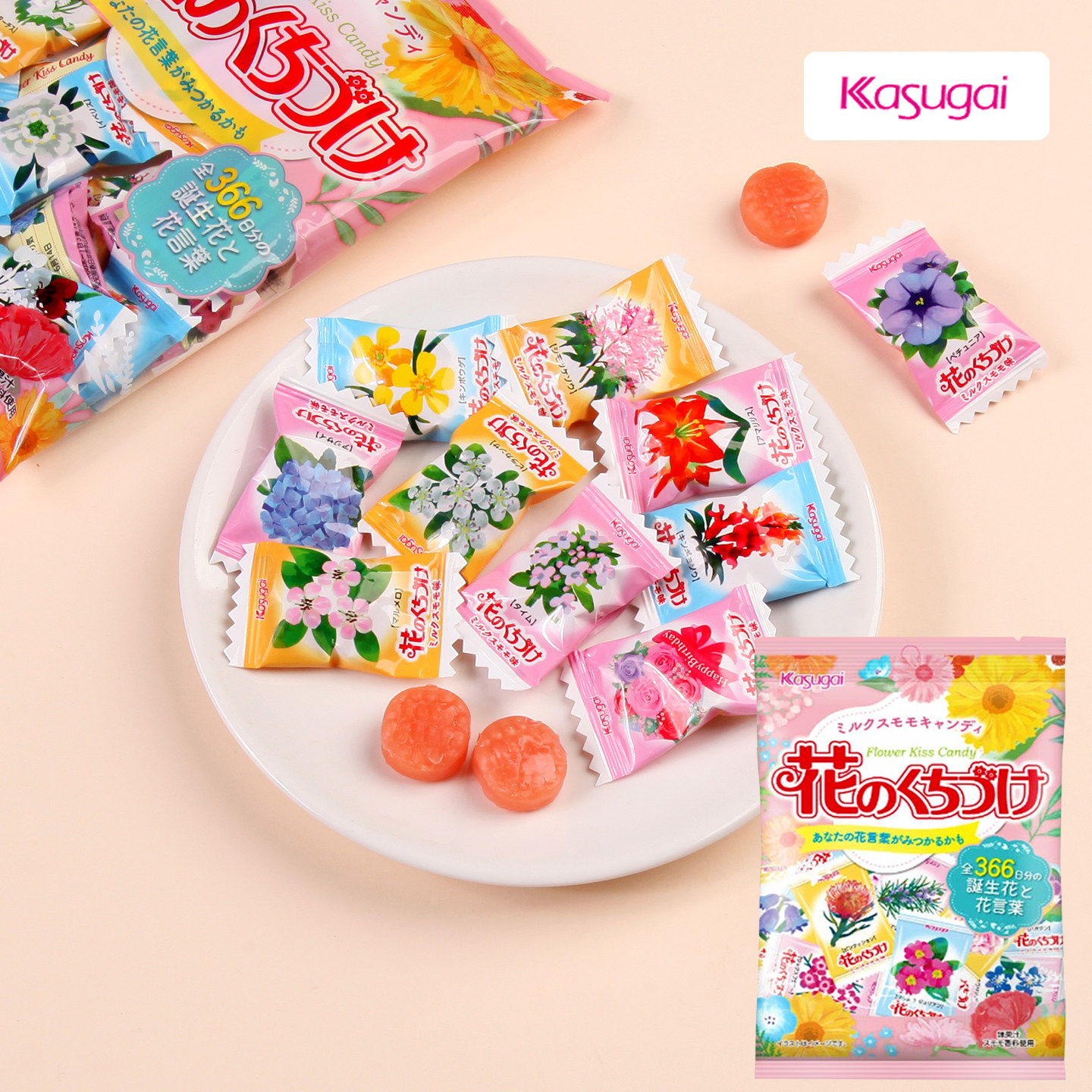 日本进口春日井花之吻玫瑰牛奶糖花语寓意祝福糖果结婚喜糖零食