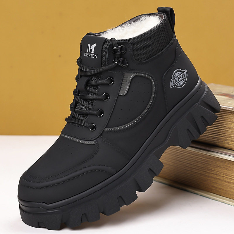 冬款奥古斯都男鞋冬季皮毛一体雪地靴加绒加厚保暖棉鞋马丁靴男鞋,流行男鞋,棉鞋,淘宝优惠券,粉丝福利购,淘宝优惠卷