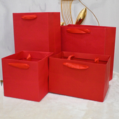 长48大红色婚庆袋子公司开业典礼元 旦送礼红色袋子龙年春节喜糖袋