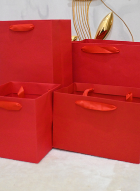 长48大红色婚庆袋子公司开业典礼元旦送礼红色袋子龙年春节喜糖袋