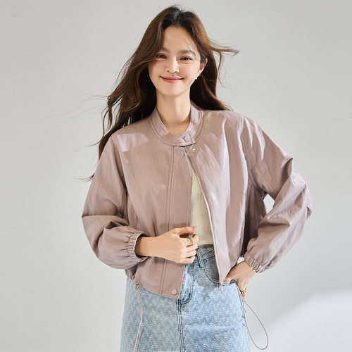 pu皮短款皮衣外套气质夹克上衣女