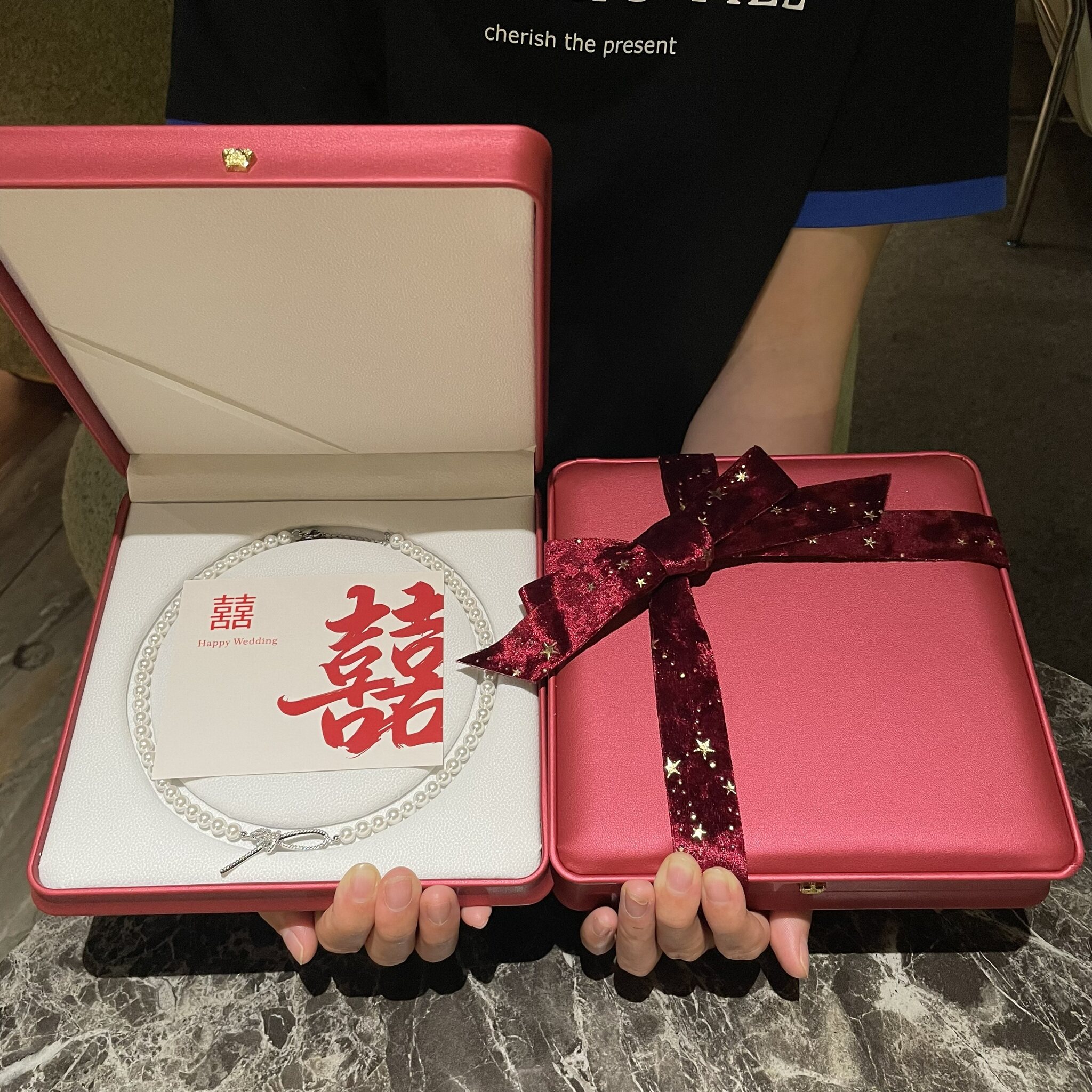 结婚订婚礼物伴娘伴手礼送闺蜜姐妹高档实用礼盒装轻奢珍珠项链