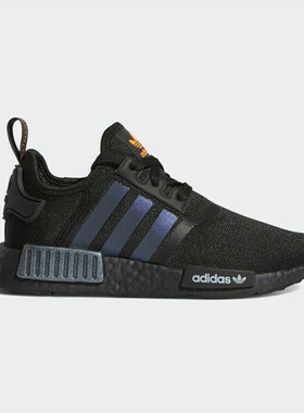 Adidas/阿迪达斯正品NMD R1 Boost 女黑色运动休闲跑步鞋FV8026