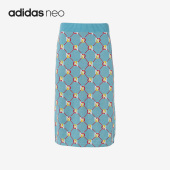 女子休闲老花运动半身裙IA6906 NEO新款 Adidas 阿迪达斯正品