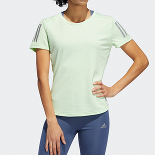TEE圆领运动T恤 Adidas DZ2272 RUN THE 阿迪达斯正品 女子OWN