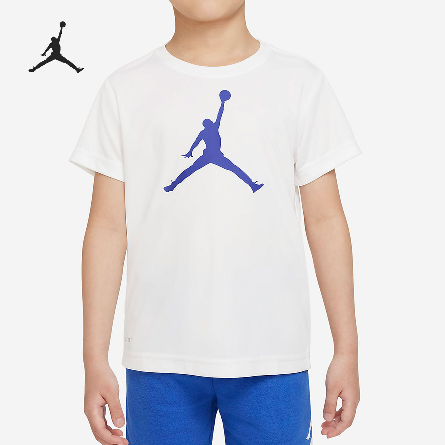 Nike/耐克正品JORDAN DRI-FIT小童夏季运动圆领短袖T恤HA2892-100