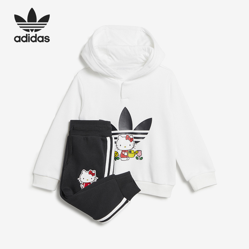 Adidas/阿迪达斯正品三叶草婴童时尚运动两件套套装II0857