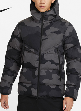 Nike/耐克正品冬季男子运动休闲保暖透气连帽棉服 DQ4936-254