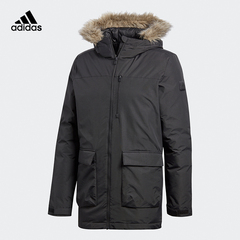 Adidas阿迪达斯正品男子户外休闲舒适防风保暖运动连帽棉服BS0980