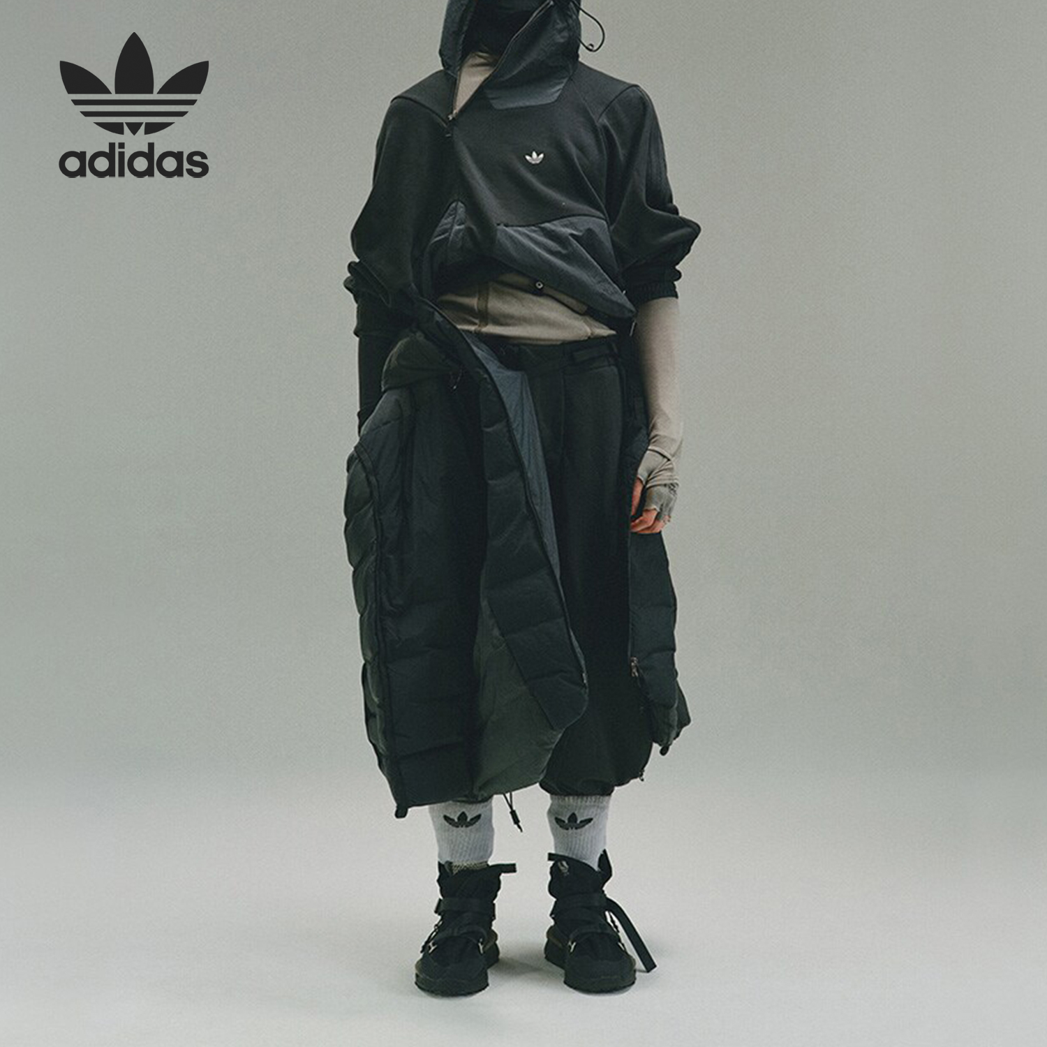 Adidas/阿迪达斯正品三叶草男女联名款运动连帽卫衣IX4342