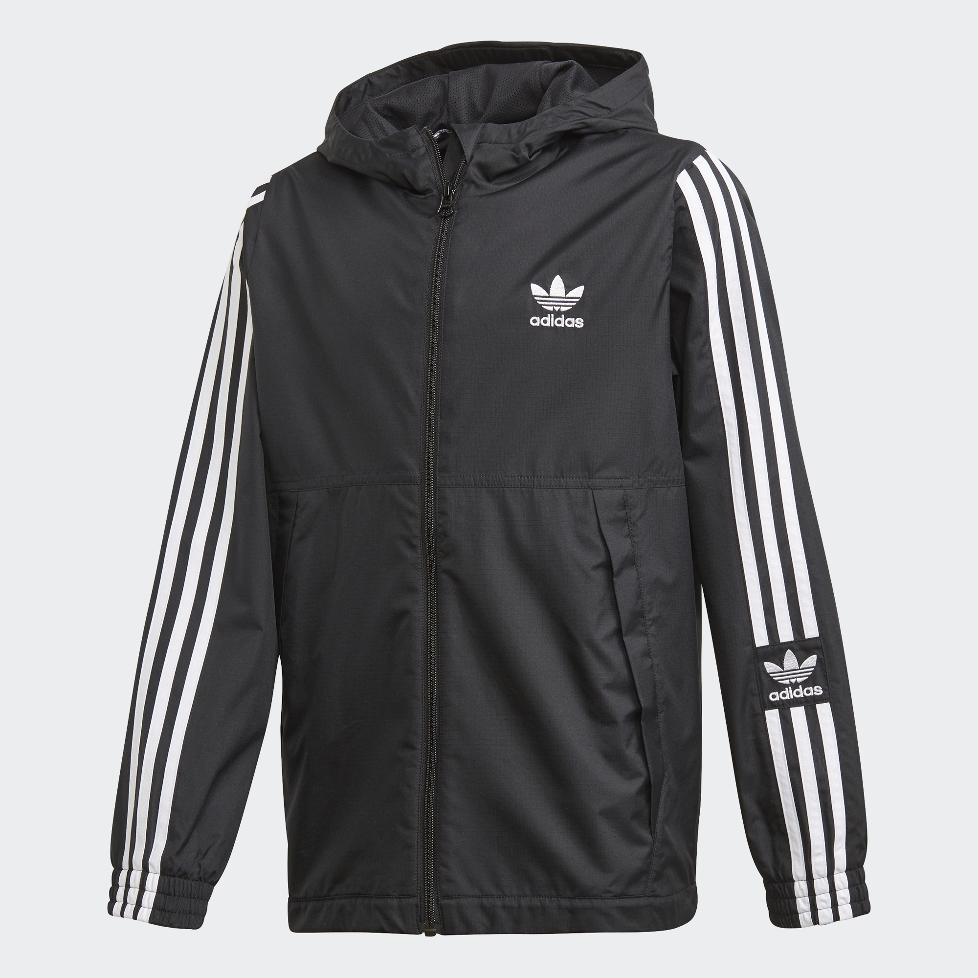 Adidas/阿迪达斯正品春三叶草大童装运动梭织夹克外套FM1211