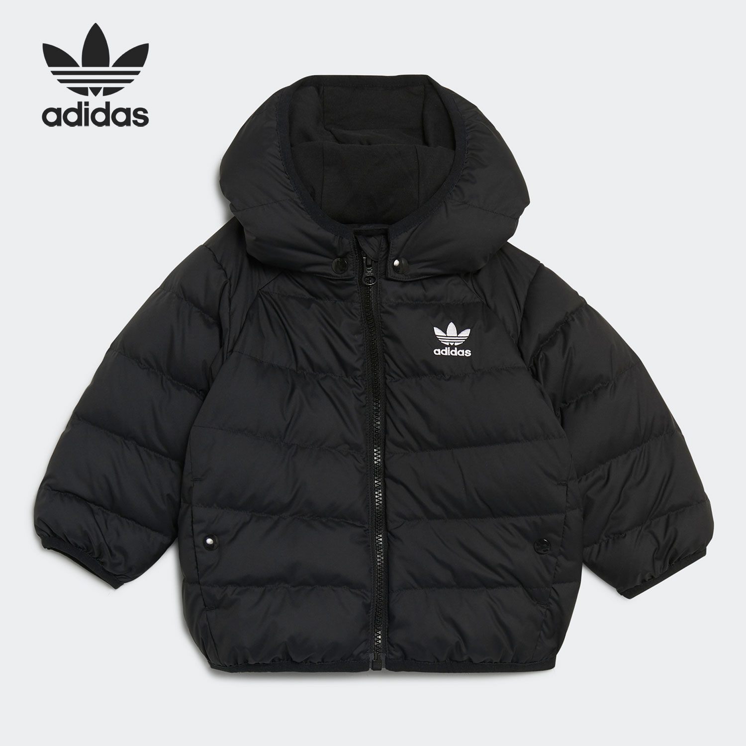 Adidas/阿迪达斯正品三叶草冬季新款婴童运动连帽羽绒服 H25221