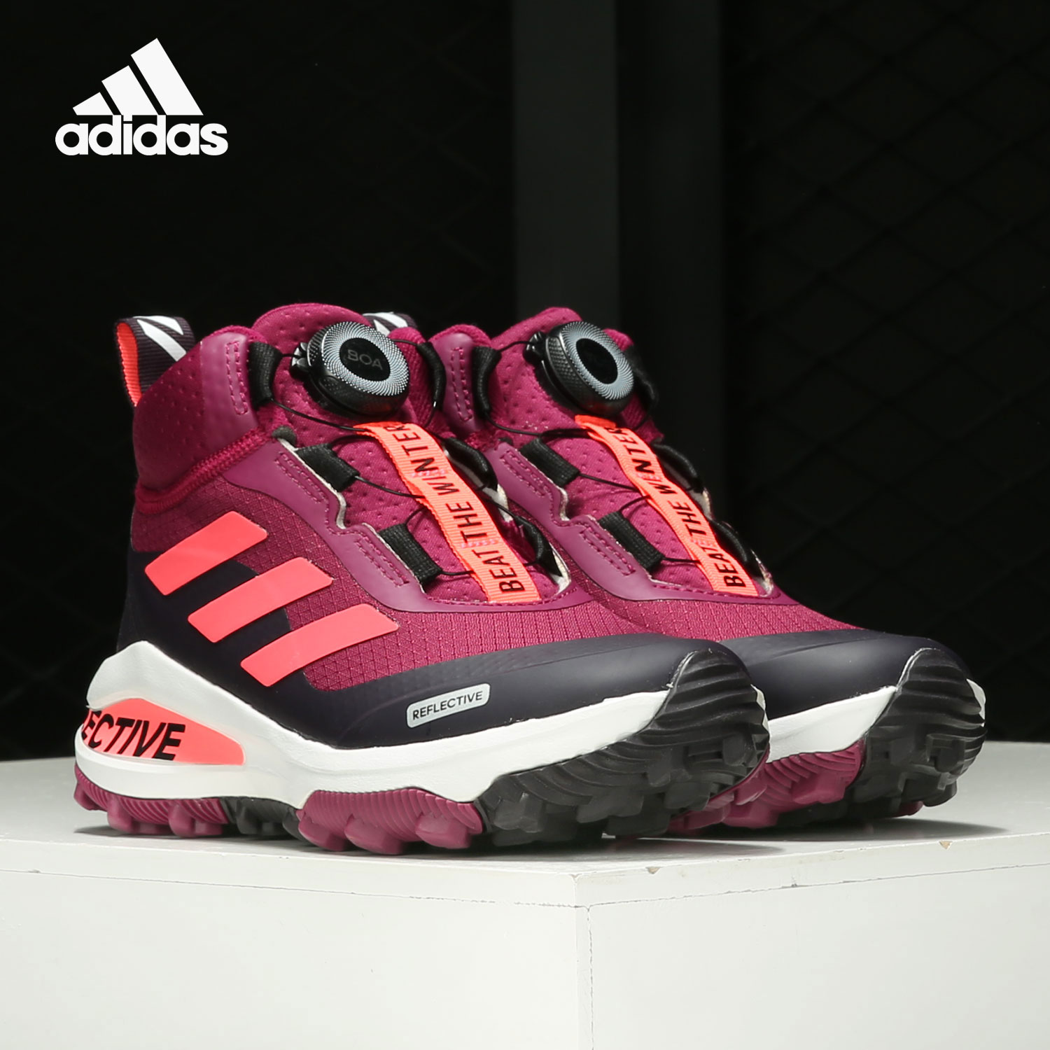 Adidas/阿迪达斯正品FORTARUN 冬季大童户外徒步跑步运动鞋FV3487