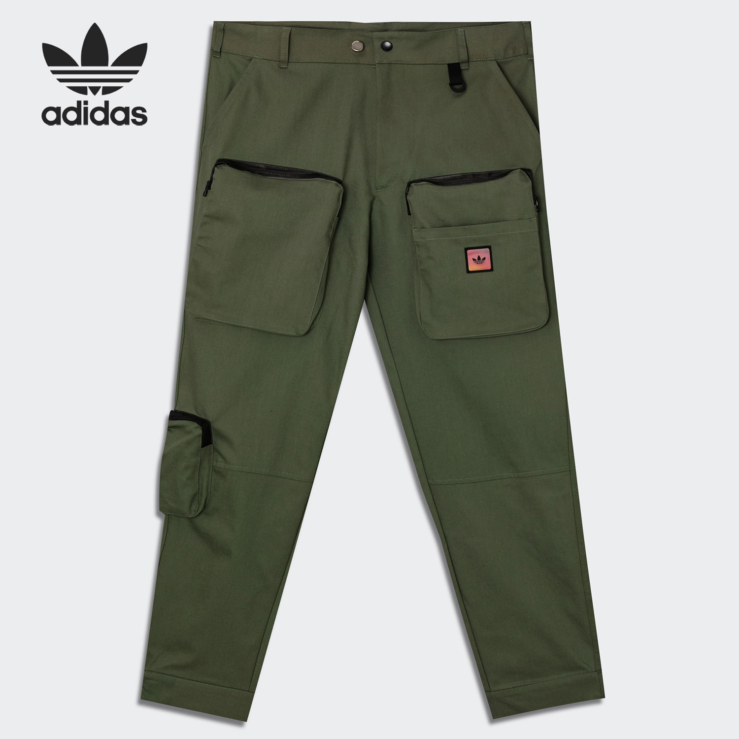 阿迪达斯工装风时尚运动长裤