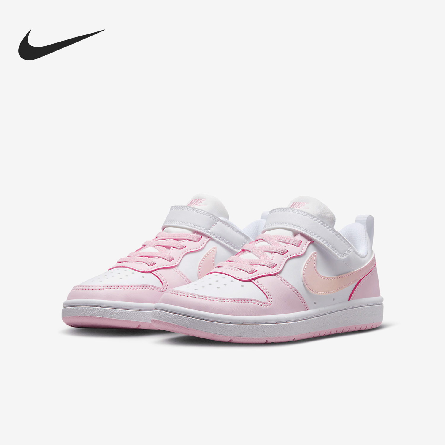 Nike/耐克正品拼接休闲GS女子大童运动魔术贴板鞋DV5457-105